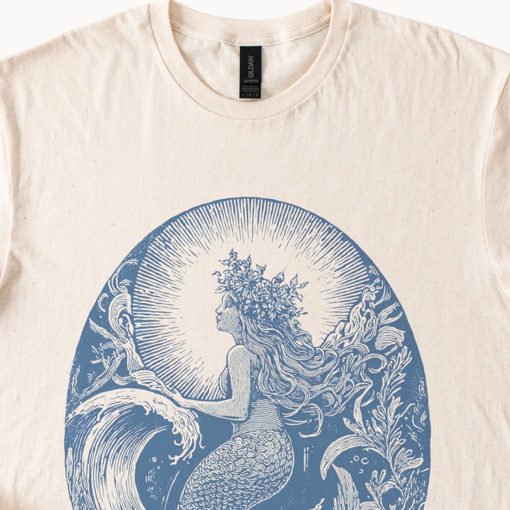 Ornate Lion Head Graphic Tee Mystical Engraving Style